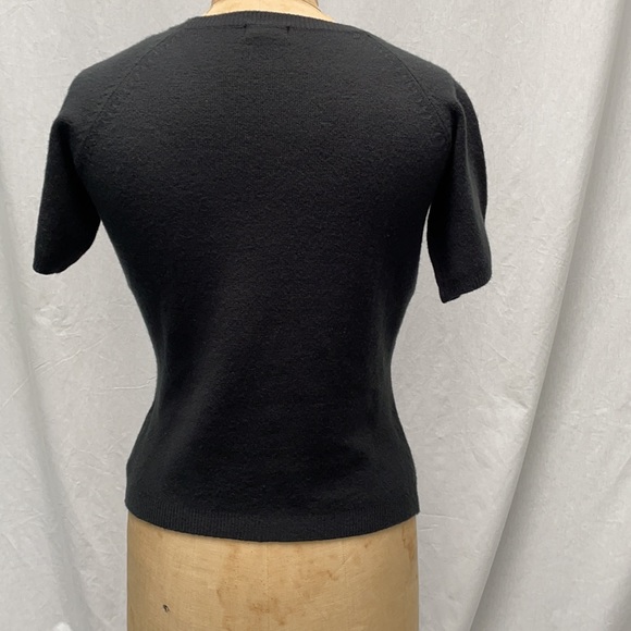 Beautiful cashmere sweater with ribbon & beading. - Picture 3 of 5